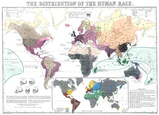 Ethnographical world map 1851