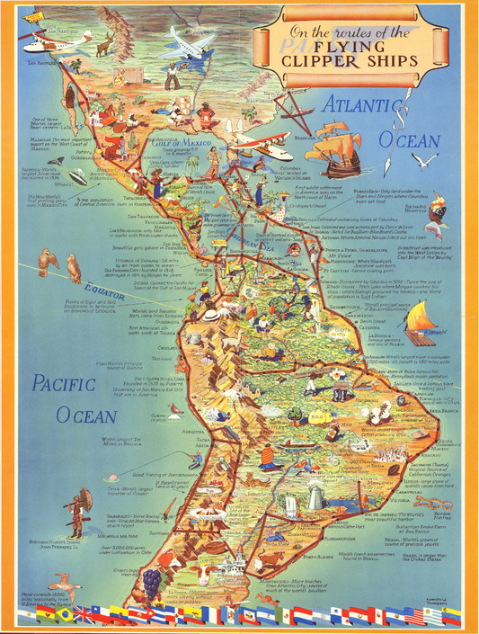 Pan American Airways Routes 1941